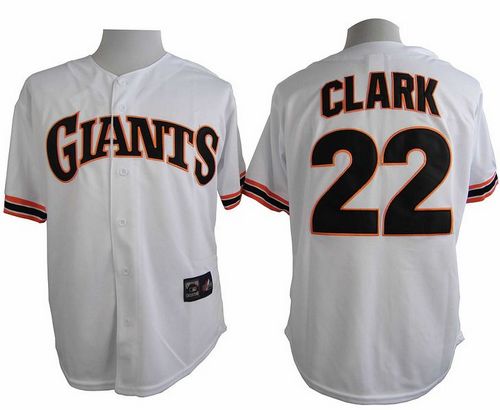 Giants #22 Will Clark White 1989 Turn Back The Clock Stitched MLB Jersey